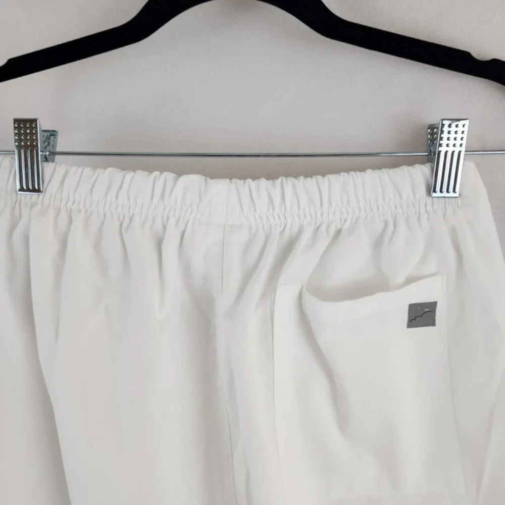 SOLD*****butter soft white scrub pants / flared leg workwear bottoms - Picture 9 of 12